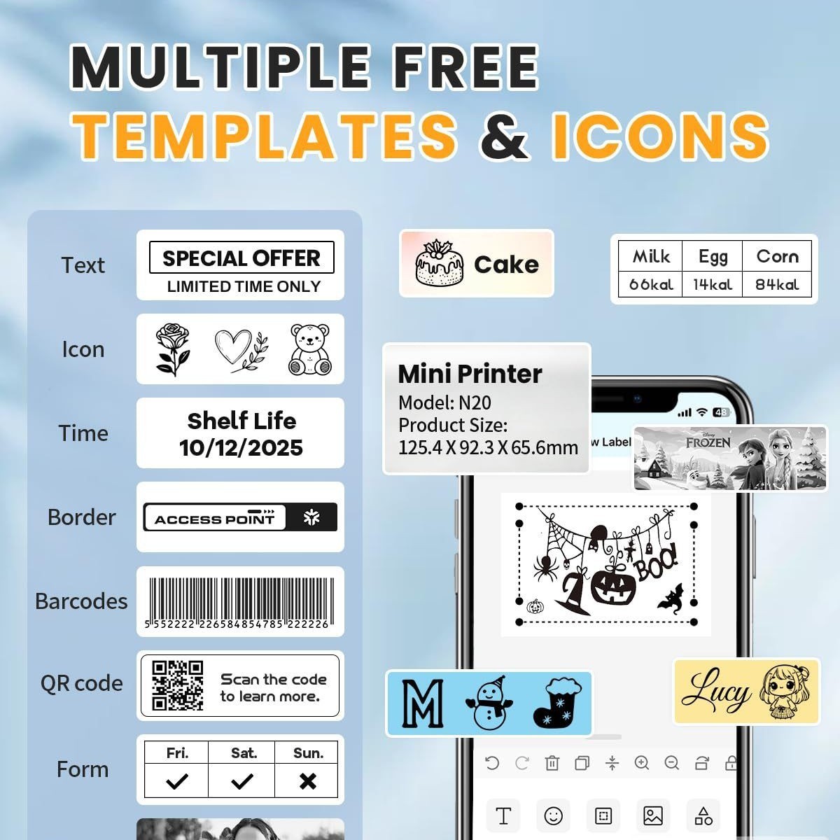 Bluetooth Portable Thermal Label Printer