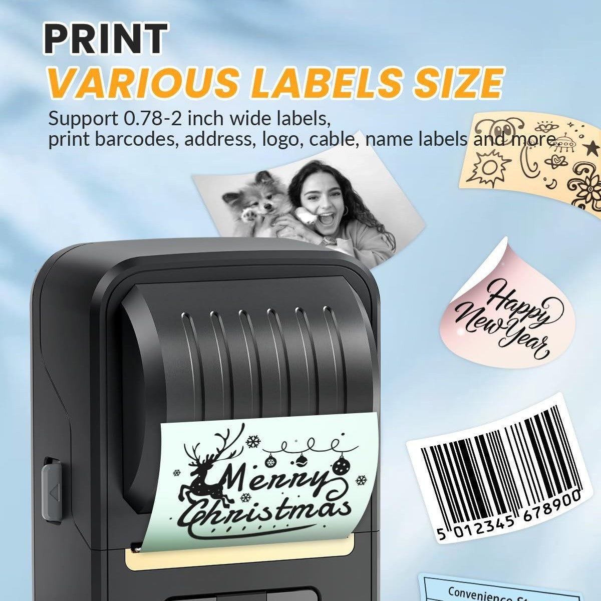 Bluetooth Portable Thermal Label Printer