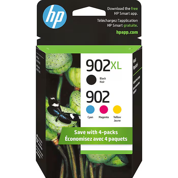 HP 902XL Black and Cyan/Magenta/Yellow Standard Yield Ink Cartridge