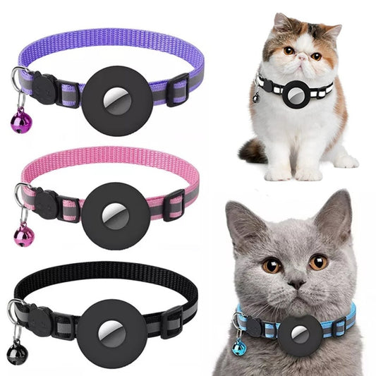 Reflective Collar Waterproof Holder Case For Airtag Air Tags for Cat Dog Kitten Puppy Nylon Collar